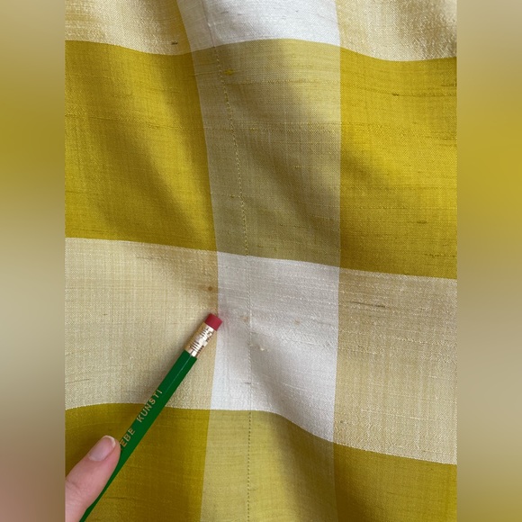 Vintage Star of Siam yellow gold gingham silk dress - Picture 8 of 10